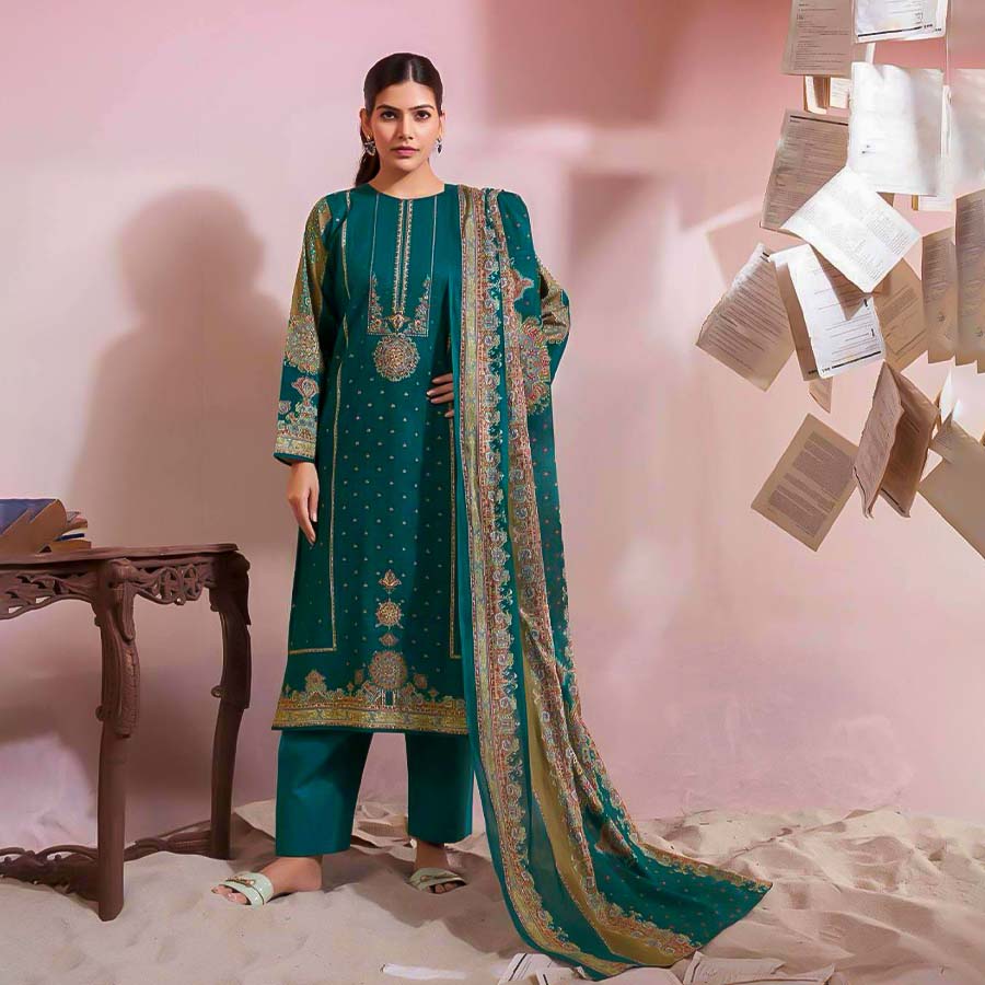 Green  Viscose Cotton Casual Wear Salwar Kameez