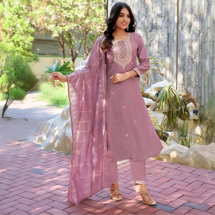 Pink  Vertican Casual Wear Salwar Kameez