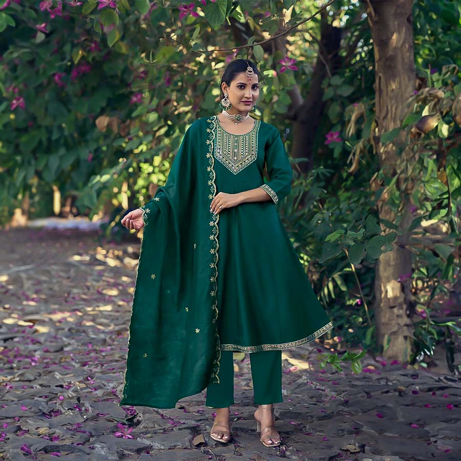 Green Rayon Casual Wear Kurti