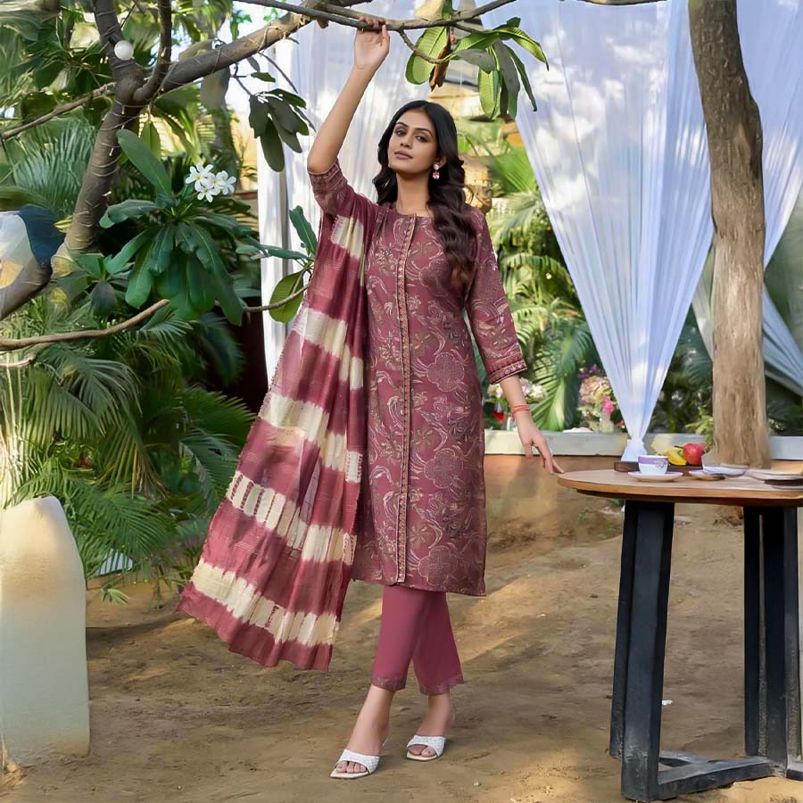 Pink Vetican Casual Wear Salwar Kameez