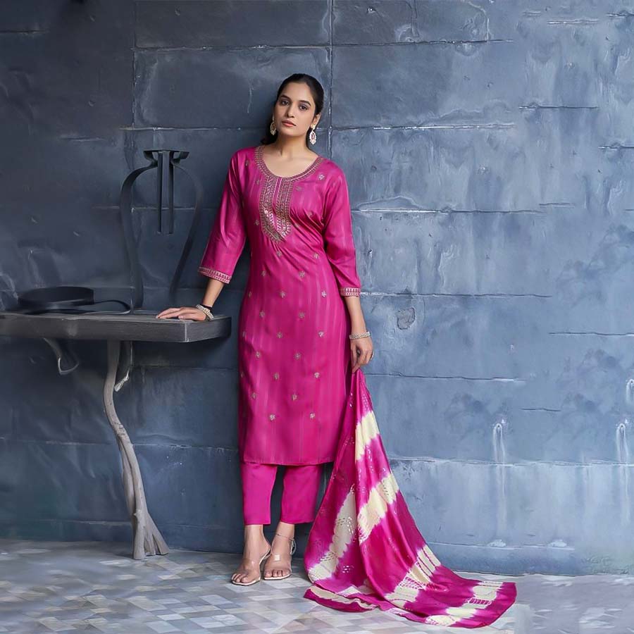 Pink Rayon Casual Wear Kurti