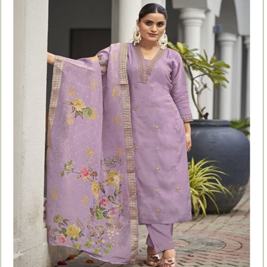 Light Purple Premium Roman Simmer Casual Suit