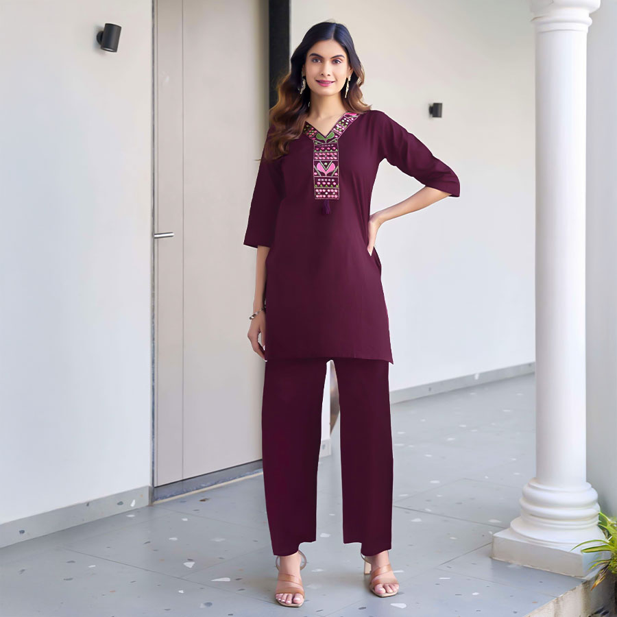 Brown Cotton Casual Wear Kurti