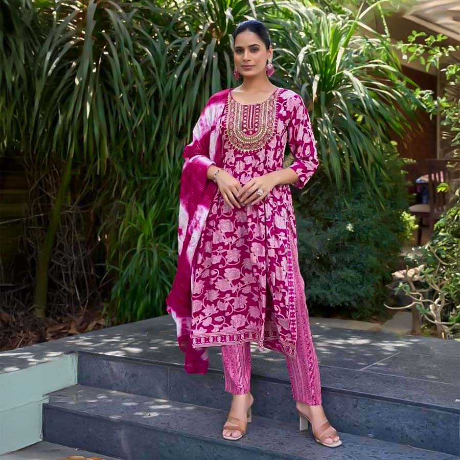 Pink  Capsule Casual Wear Salwar Kameez