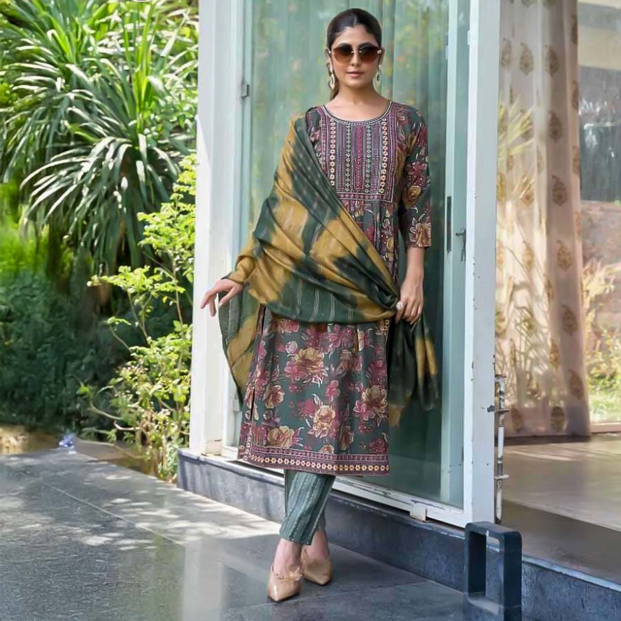 Grey  Capsule Casual Wear Salwar Kameez