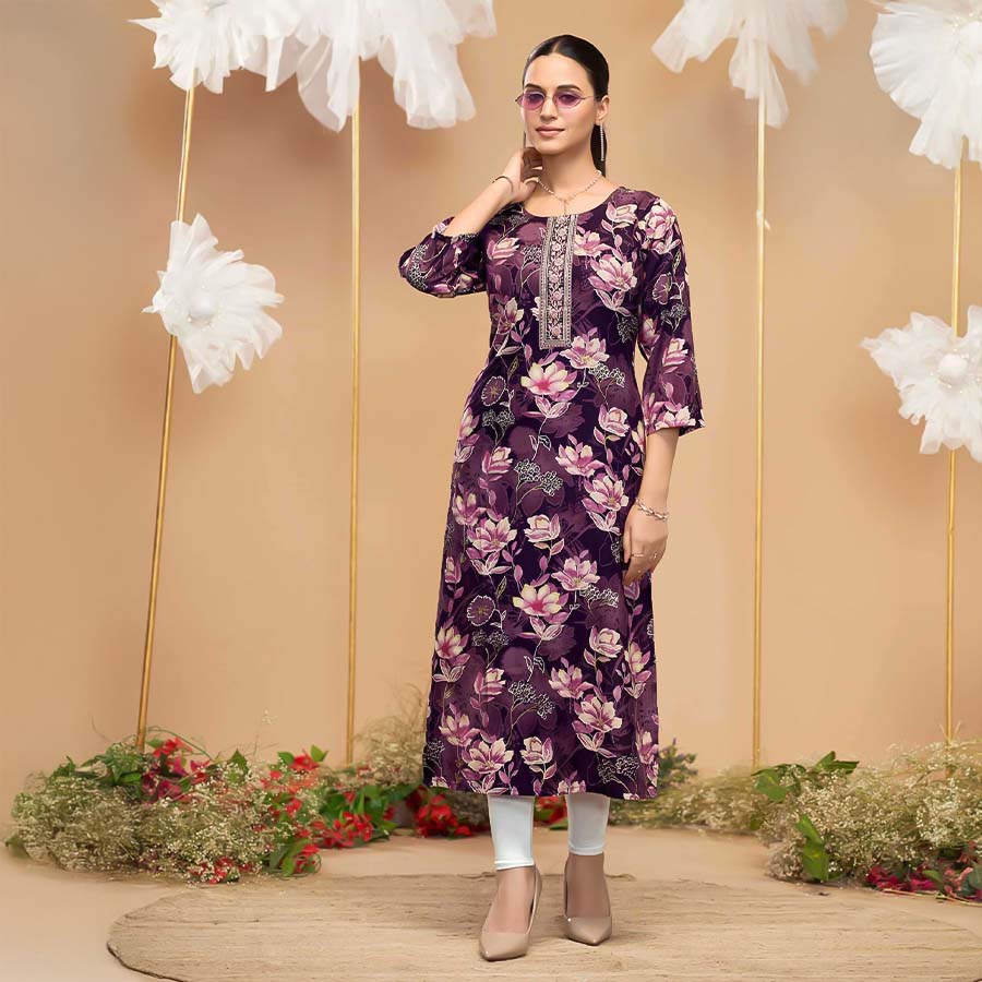 Violet Liva Printed Kurti