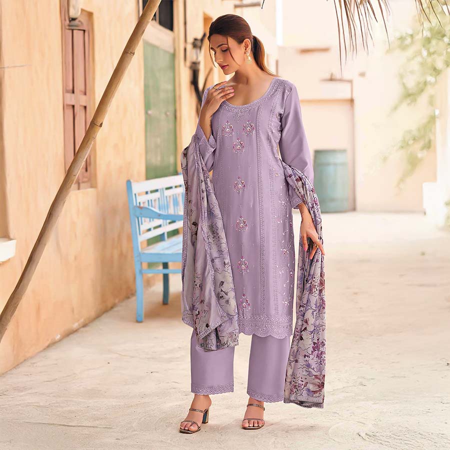 Purple Jam Cotton Casual Wear Salwar Kameez