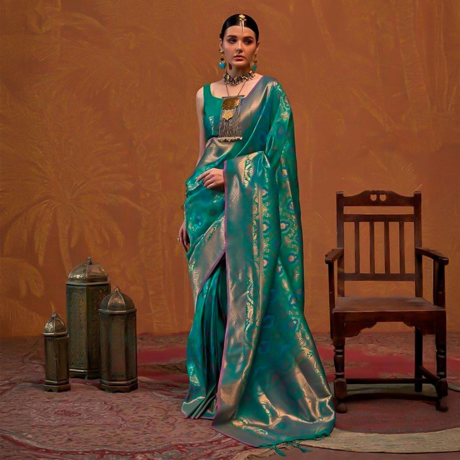 Green  Silk Casual Wear Saree