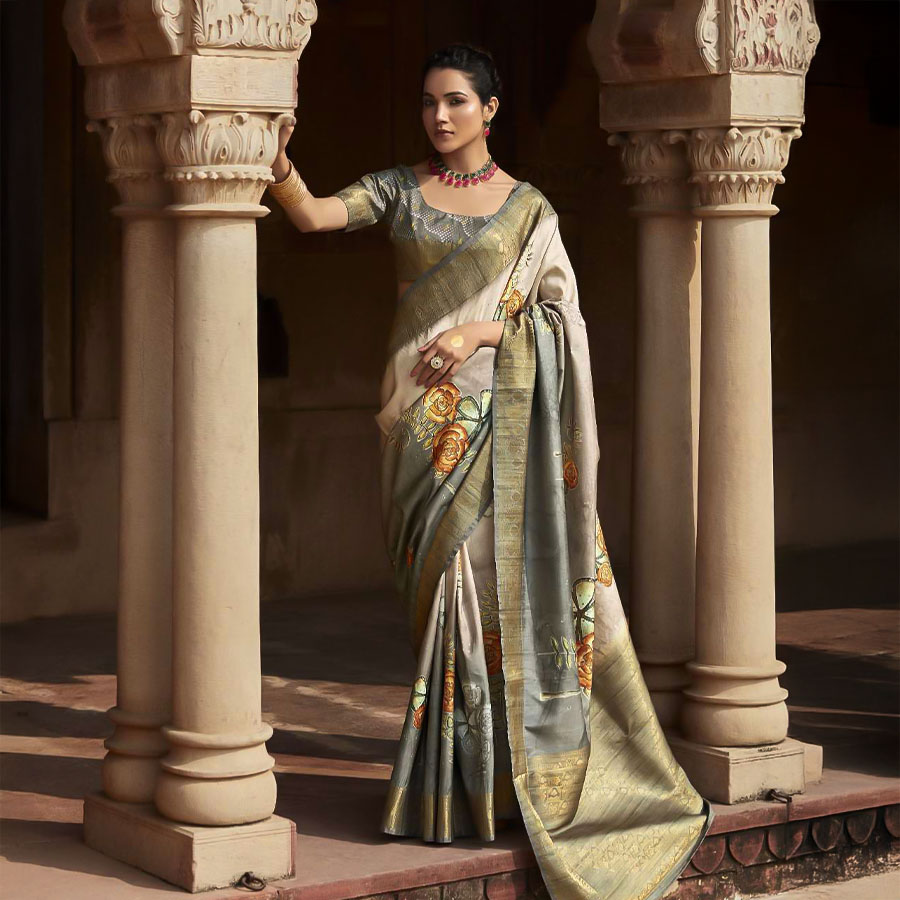 Green  Handloom Silk  Casual Wear Saree