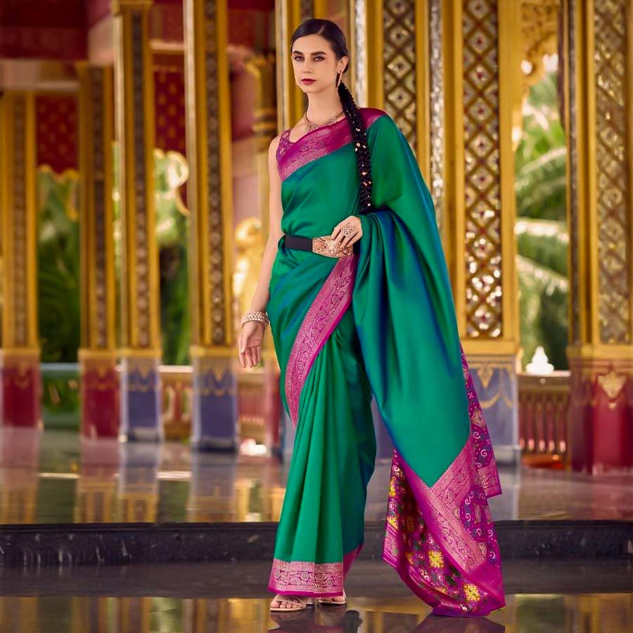 Green  Soft Silk Casual Wear Saree