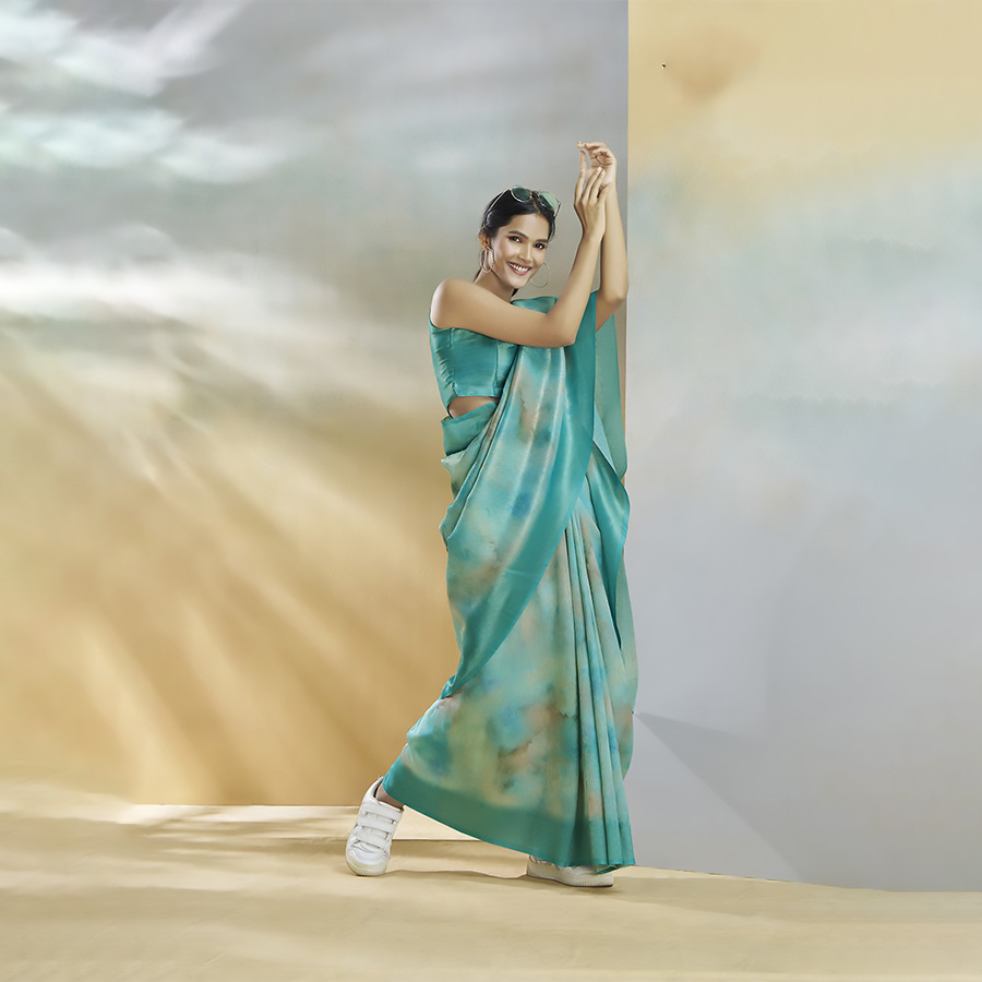 Blue SILK Casual Saree