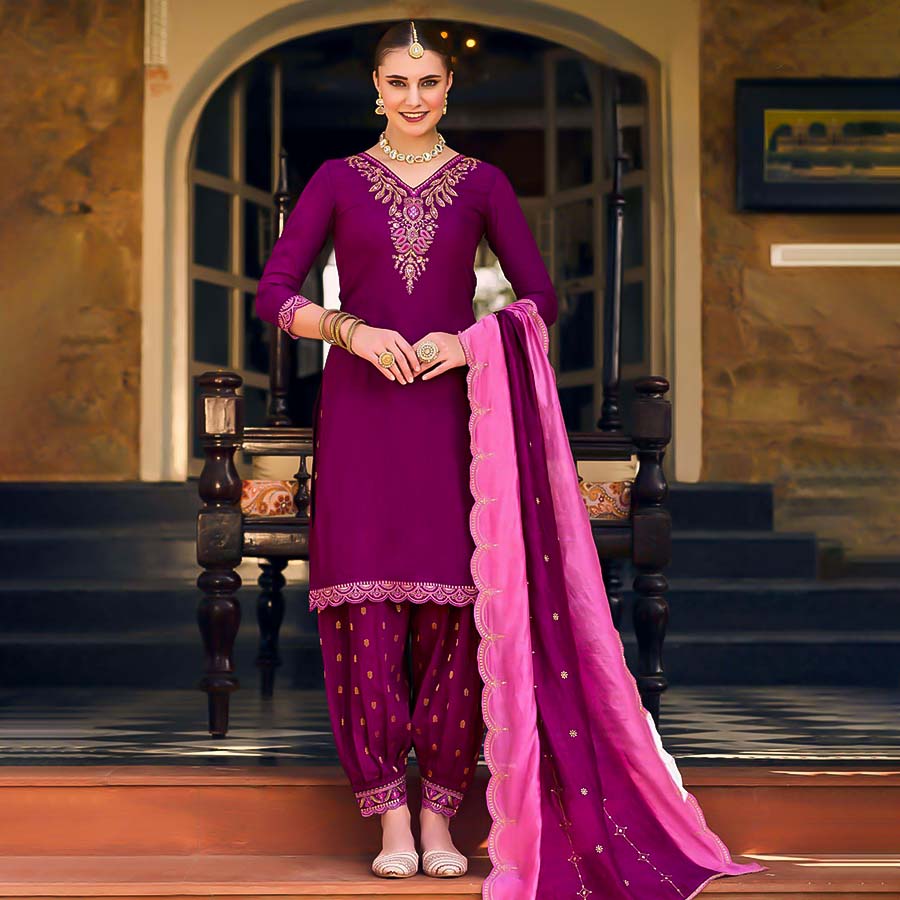 Violet Muslin Casual Wear Kurti