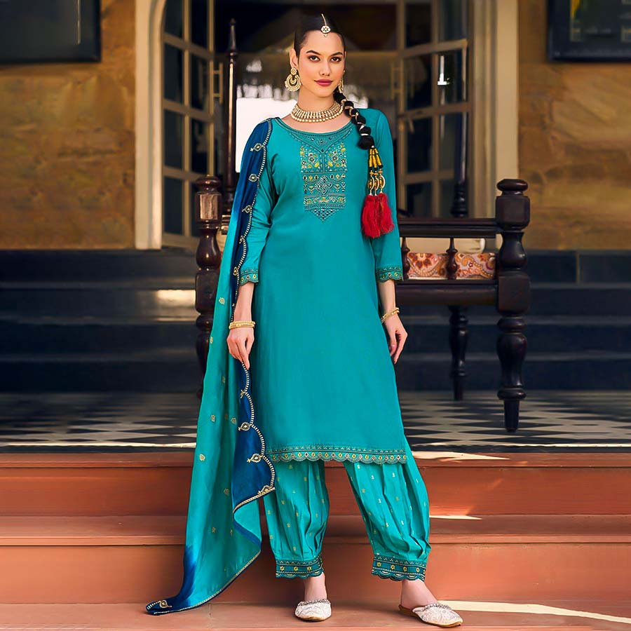 Blue Muslin Casual Wear Kurti