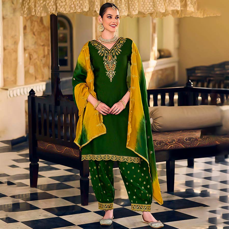 Green  Muslin Casual Wear Kurti