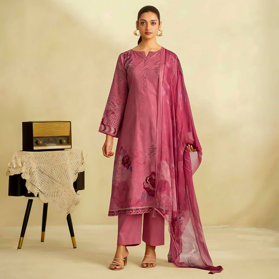 Pink Lawn Cotton Casual Wear Salwar Kameez