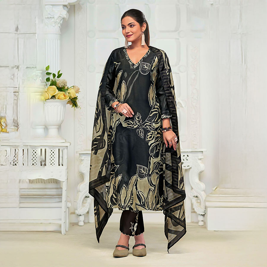 Black  Silk Designer Salwar Kameez