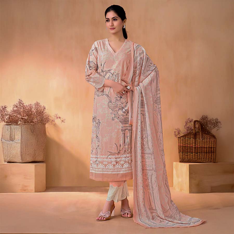 Pink  Cotton Lawn  Party Wear Salwar Kameez