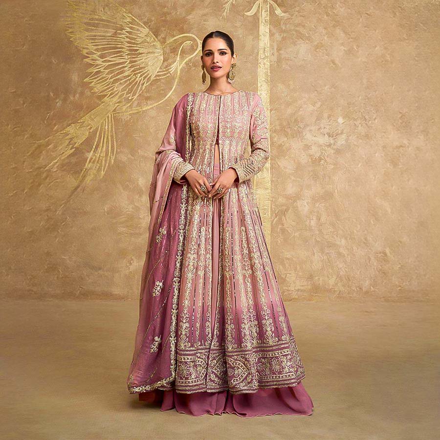 Pink  Georgette Designer Salwar Kameez