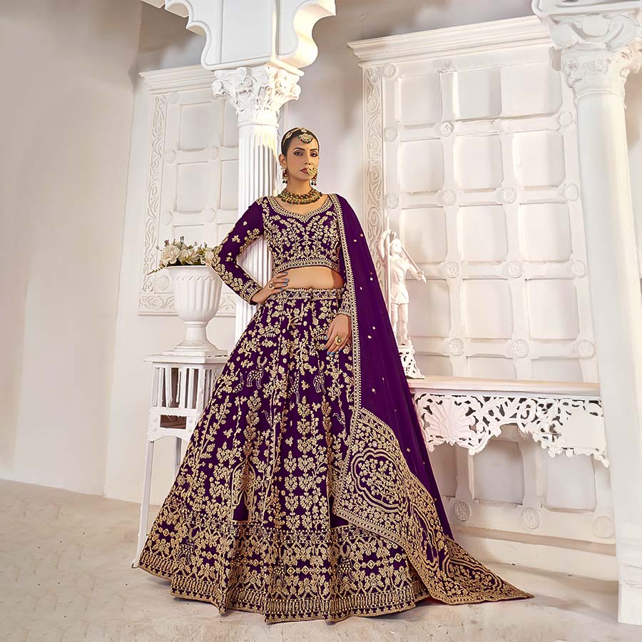 Violet Jimmy Choo Designer Lehenga