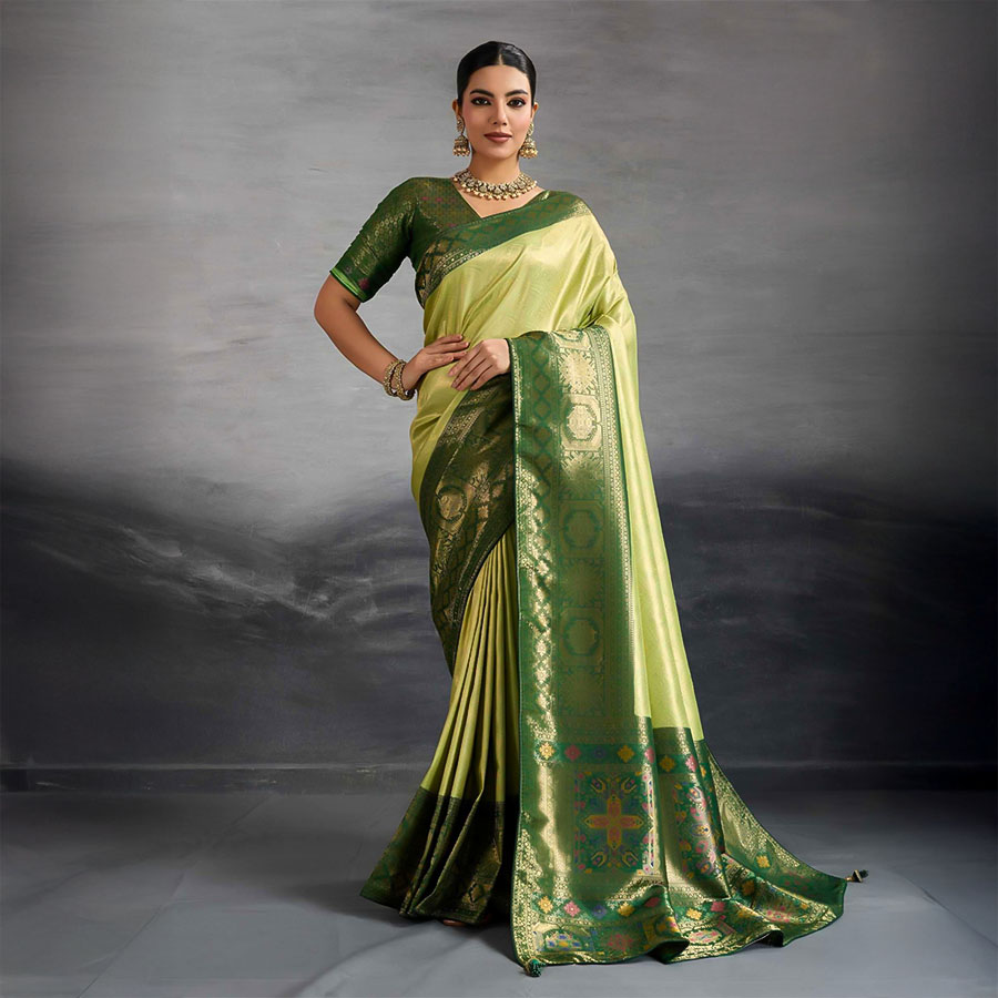 Green  Kanjivaram Silk Casual Wear Saree