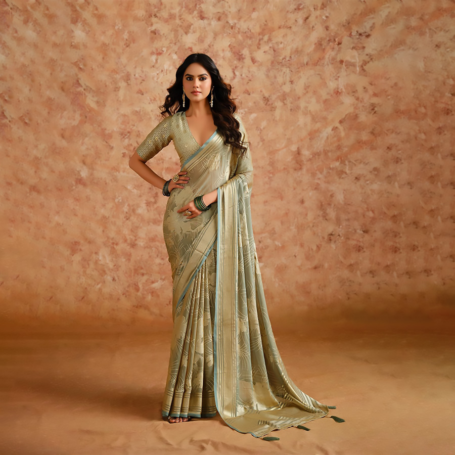 Grey Moss Brasoo Casual Saree