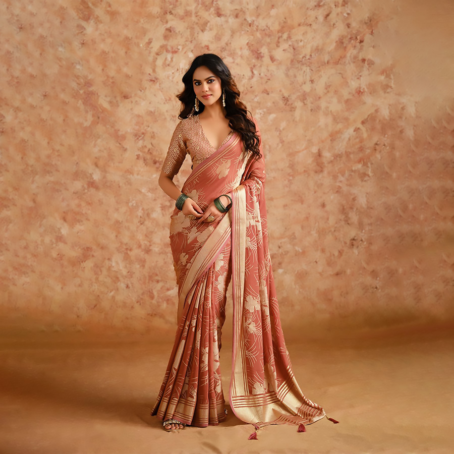 Red Moss Brasoo Casual Saree