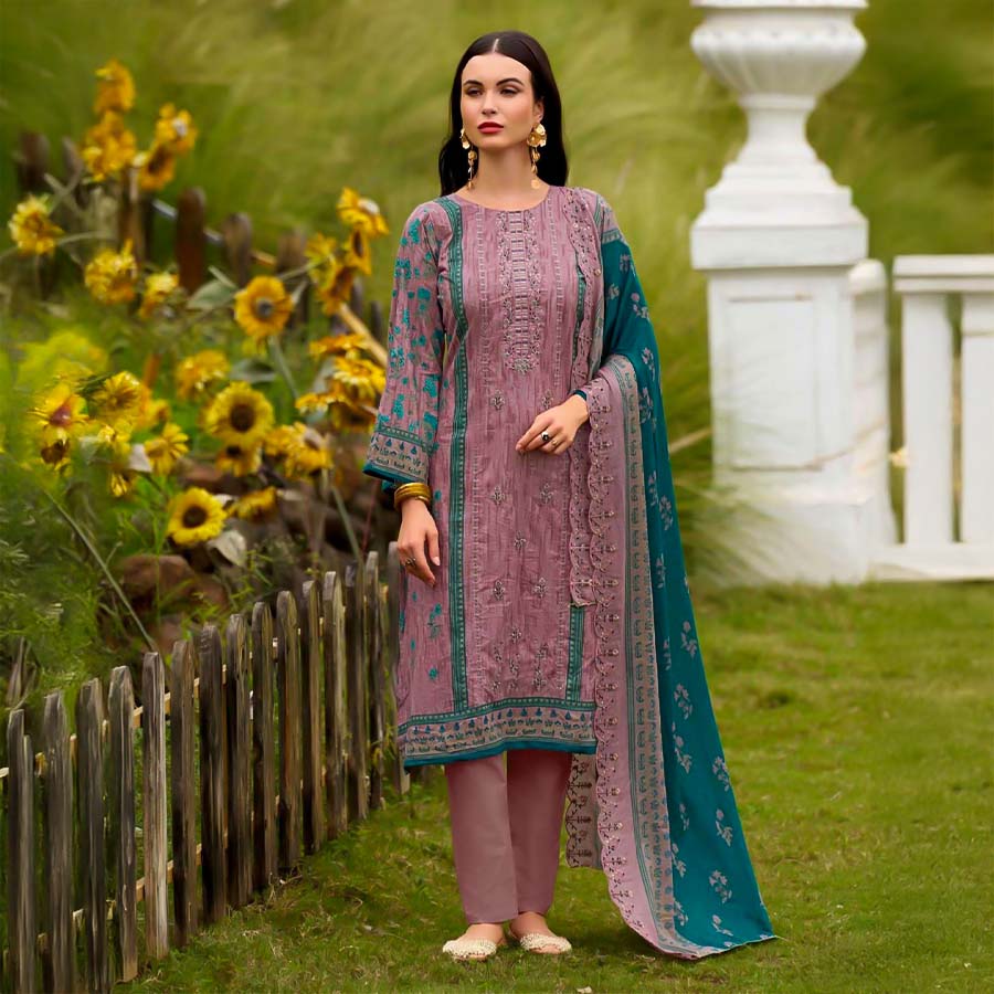 Purple  Cotton Casual Wear Salwar Kameez