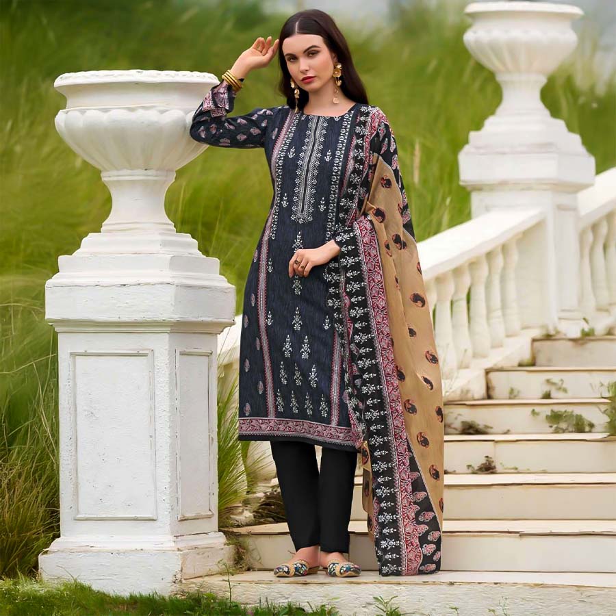 Blue  Cotton Casual Wear Salwar Kameez