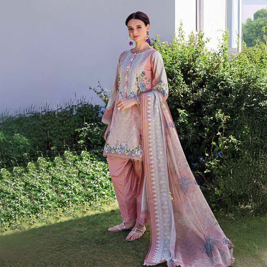 Pink  Cotton Casual Wear Salwar Kameez
