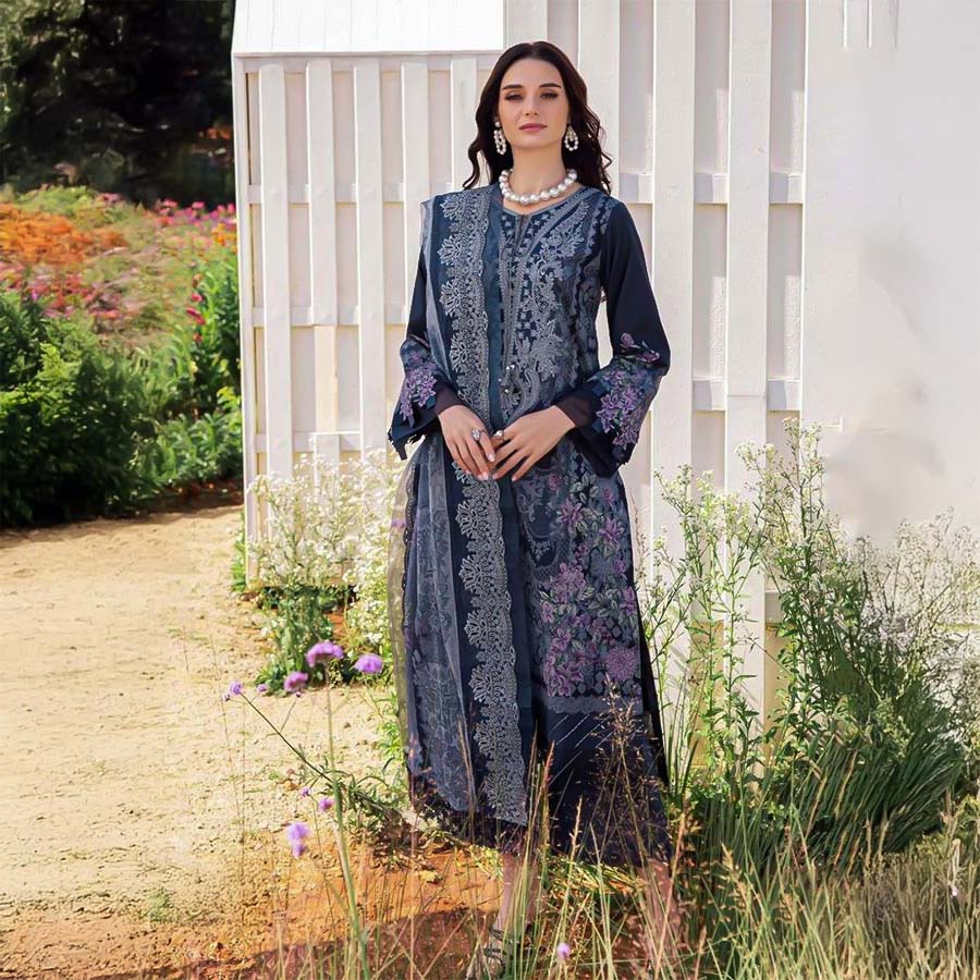 Blue Cotton Casual Wear Salwar Kameez