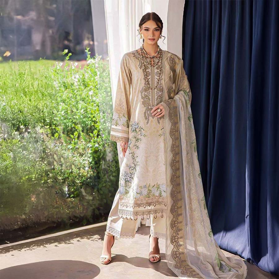 White Cotton Casual Wear Salwar Kameez