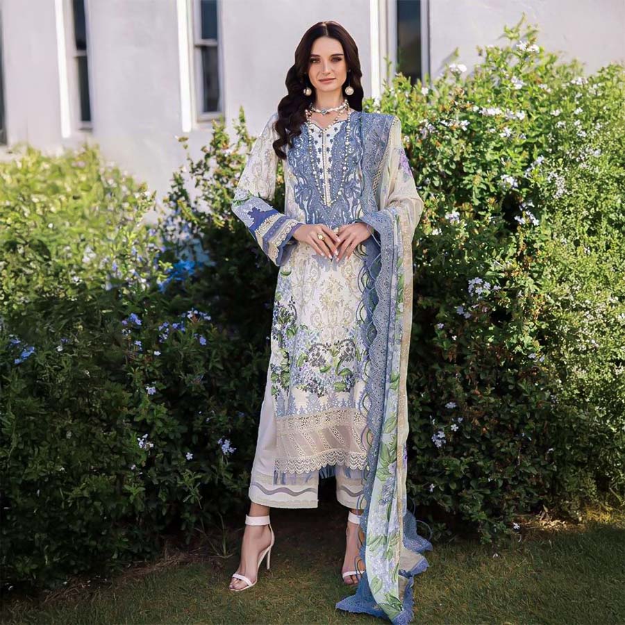 White Cotton Casual Wear Salwar Kameez