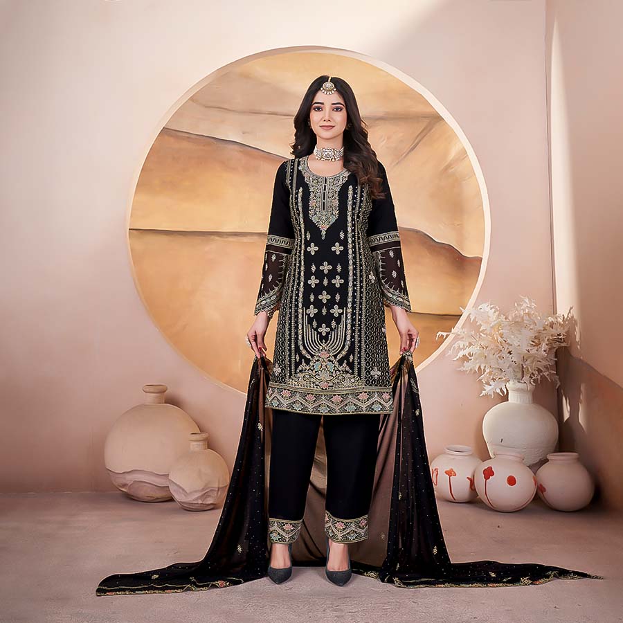 Black Georgette Designer Salwar Kameez