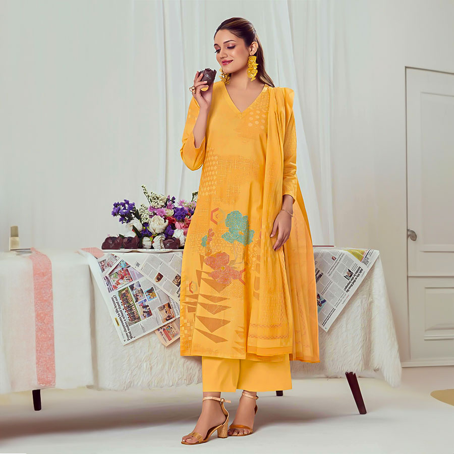 White Lawn Cotton Casual Wear Salwar Kameez