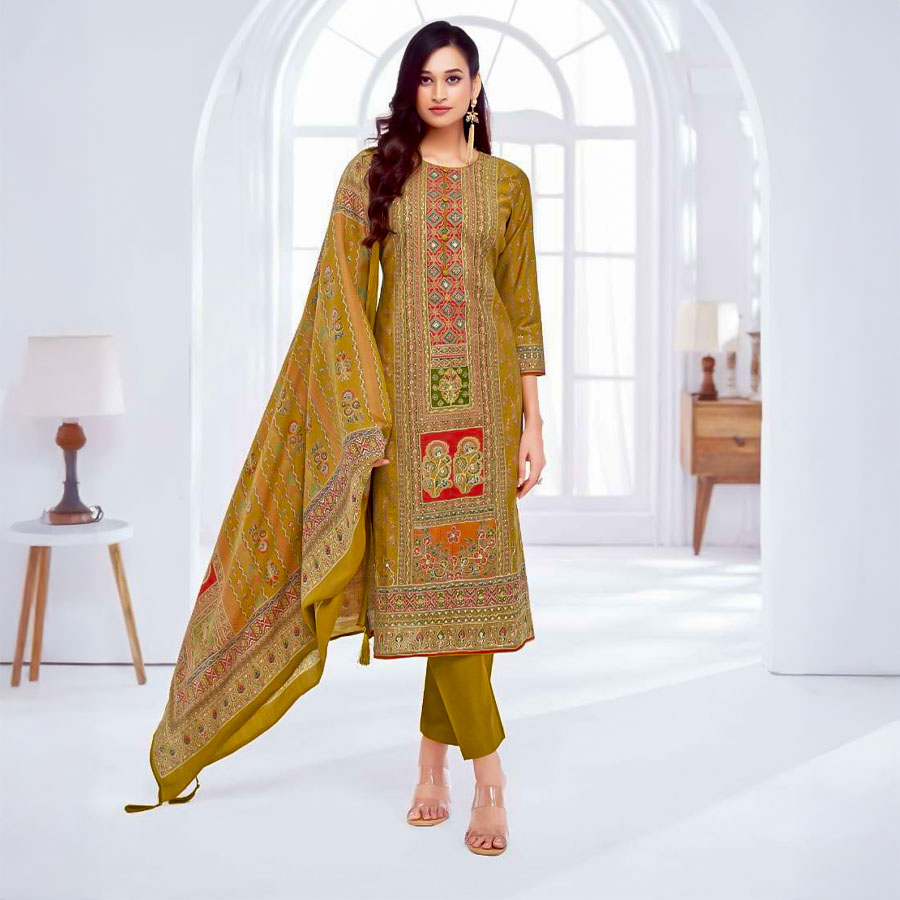 Yellow Modal  Casual Wear Salwar Kameez