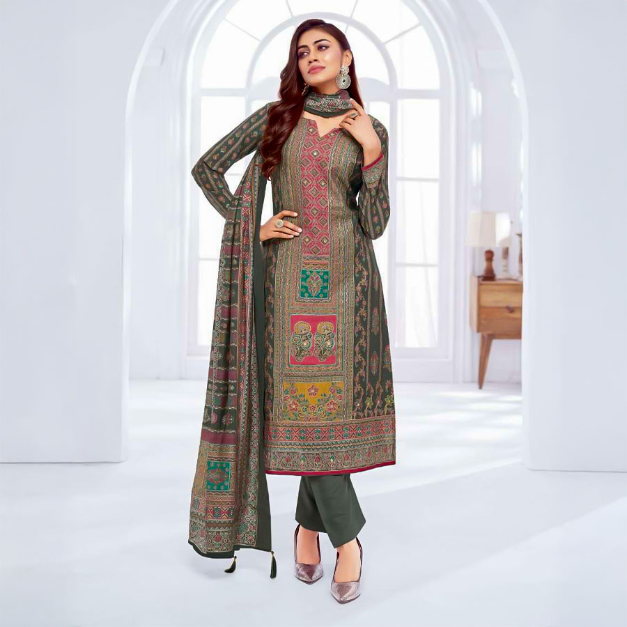 Green  Modal  Casual Wear Salwar Kameez