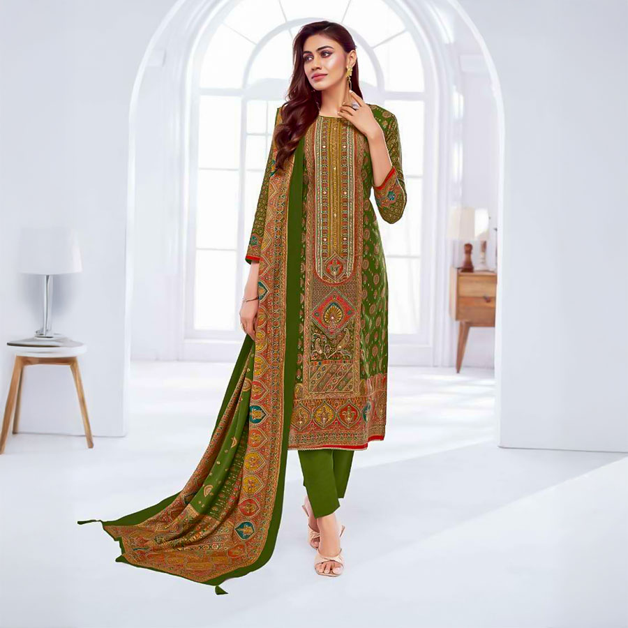 Green  Modal  Casual Wear Salwar Kameez