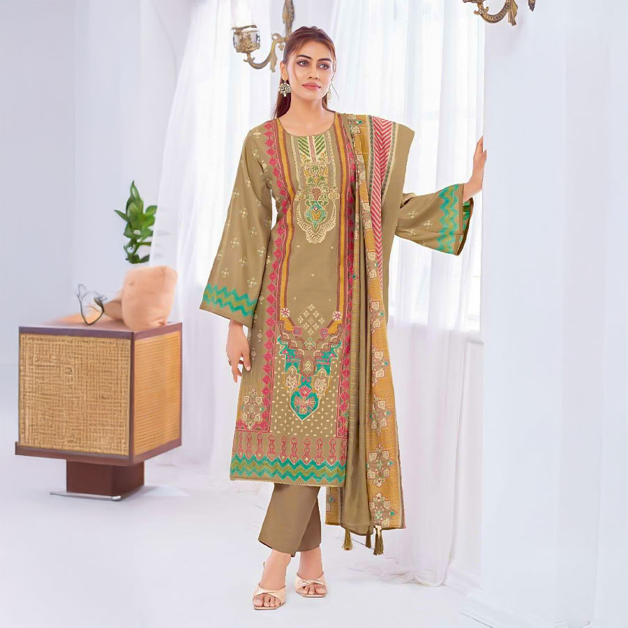 Green Modal Casual Wear Salwar Kameez