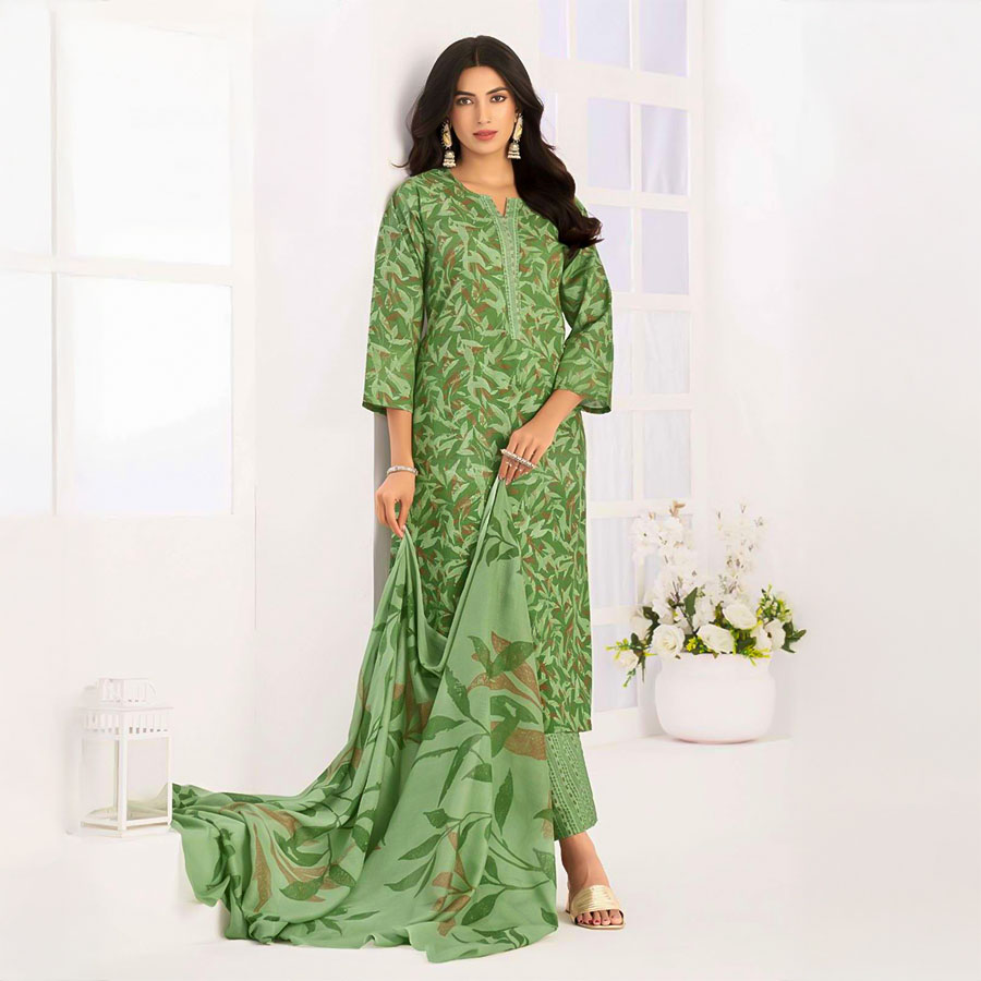 Green  Cotton  Casual Wear Salwar Kameez