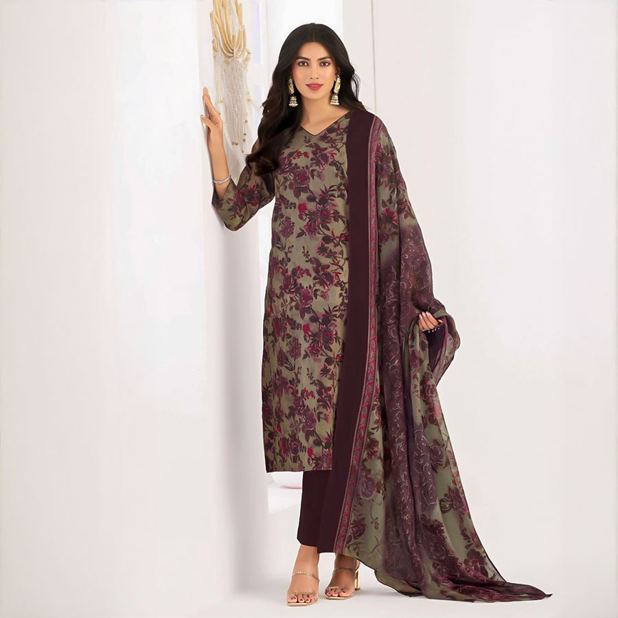 Brown Cotton  Casual Wear Salwar Kameez