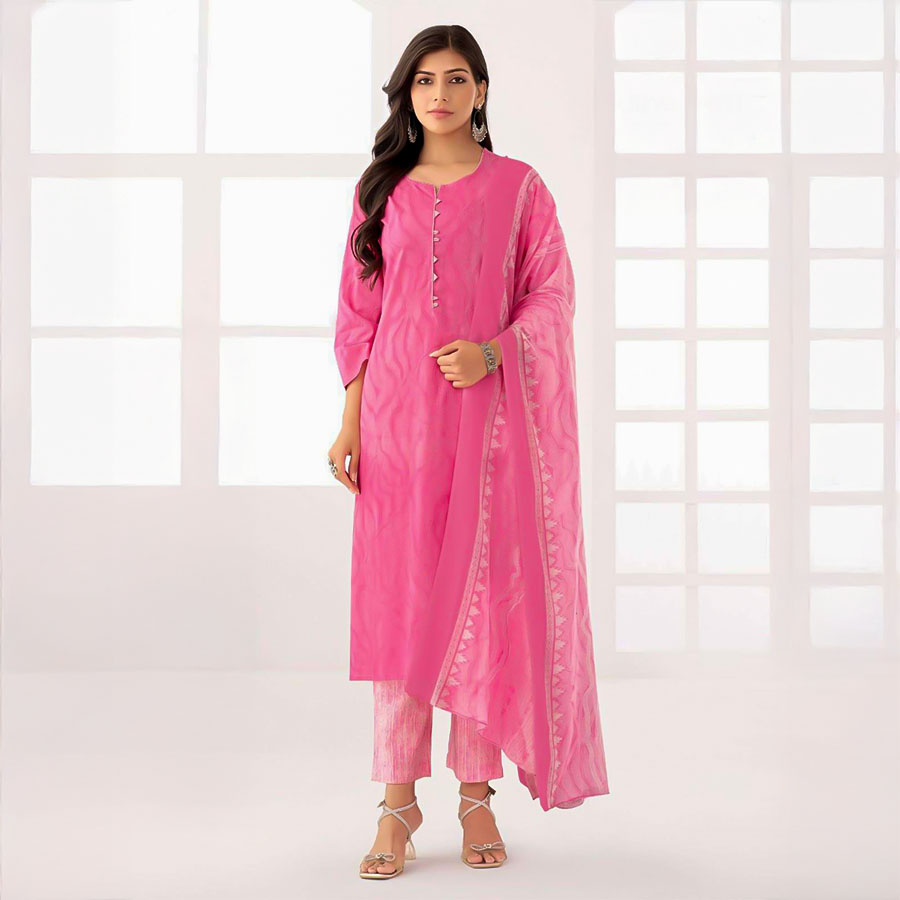 Pink  Cotton  Casual Wear Salwar Kameez