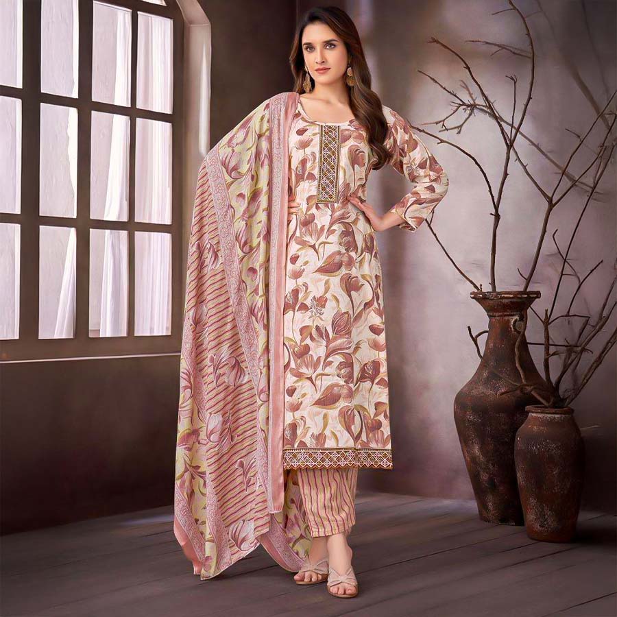 White  Rayon Capsule Printed Salwar Kameez