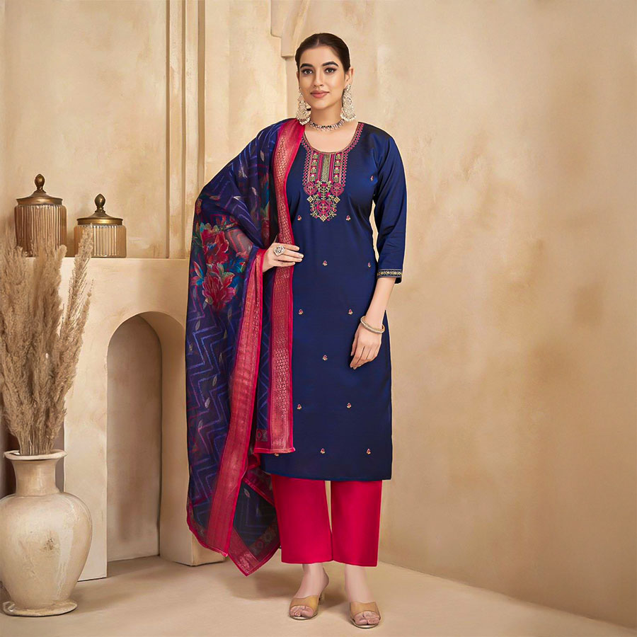 Violet Fancy Casual Wear Salwar Kameez