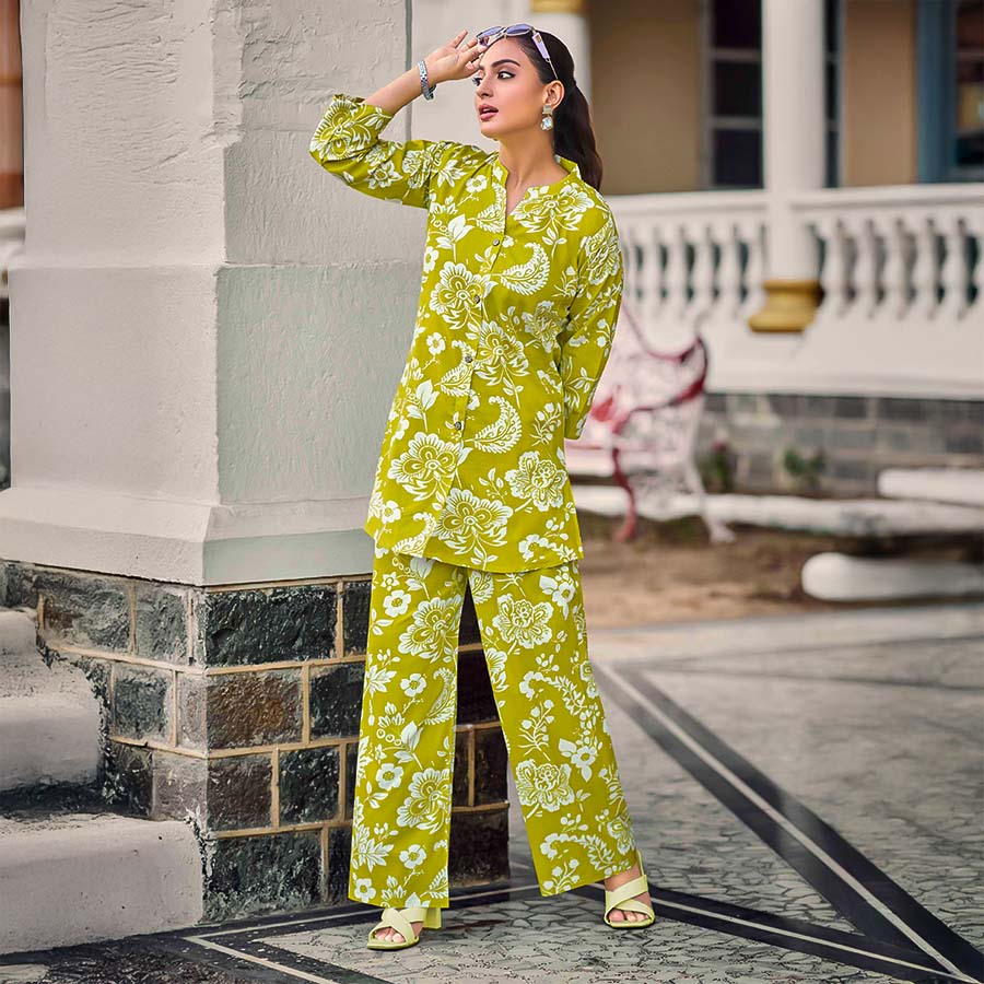 Green  Rayon Casual Wear Kurti