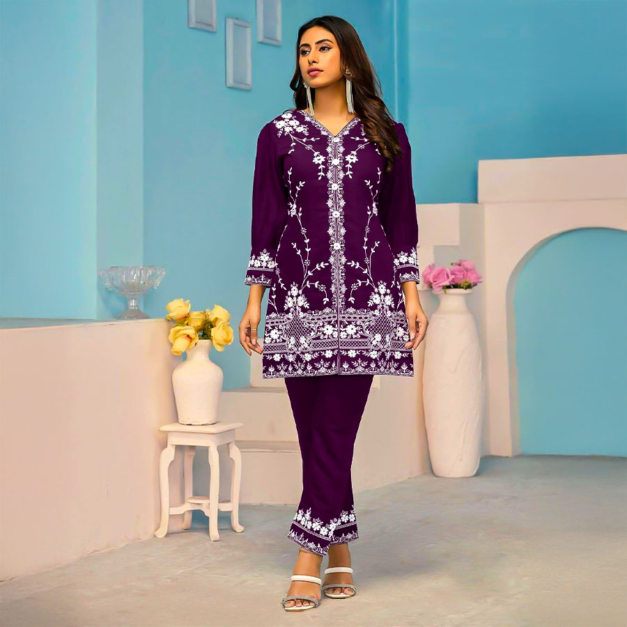Violet  Rayon Casual Wear Kurti