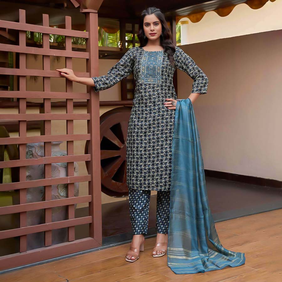 Black  Capsule Casual Wear Salwar Kameez