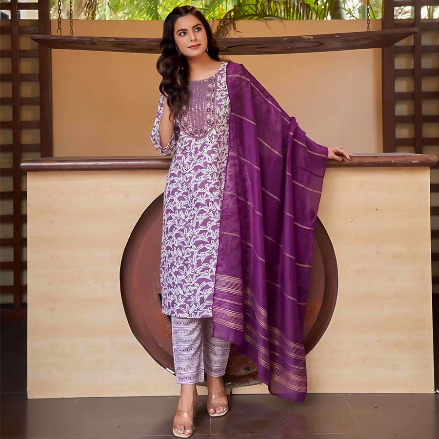 Purple Capsule Casual Wear Salwar Kameez