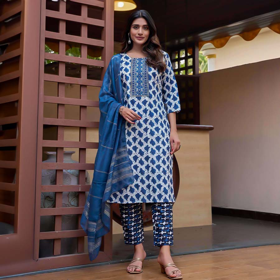 Blue Capsule Casual Wear Salwar Kameez