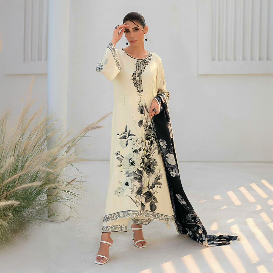 White  Muslin Party Wear Salwar Kameez
