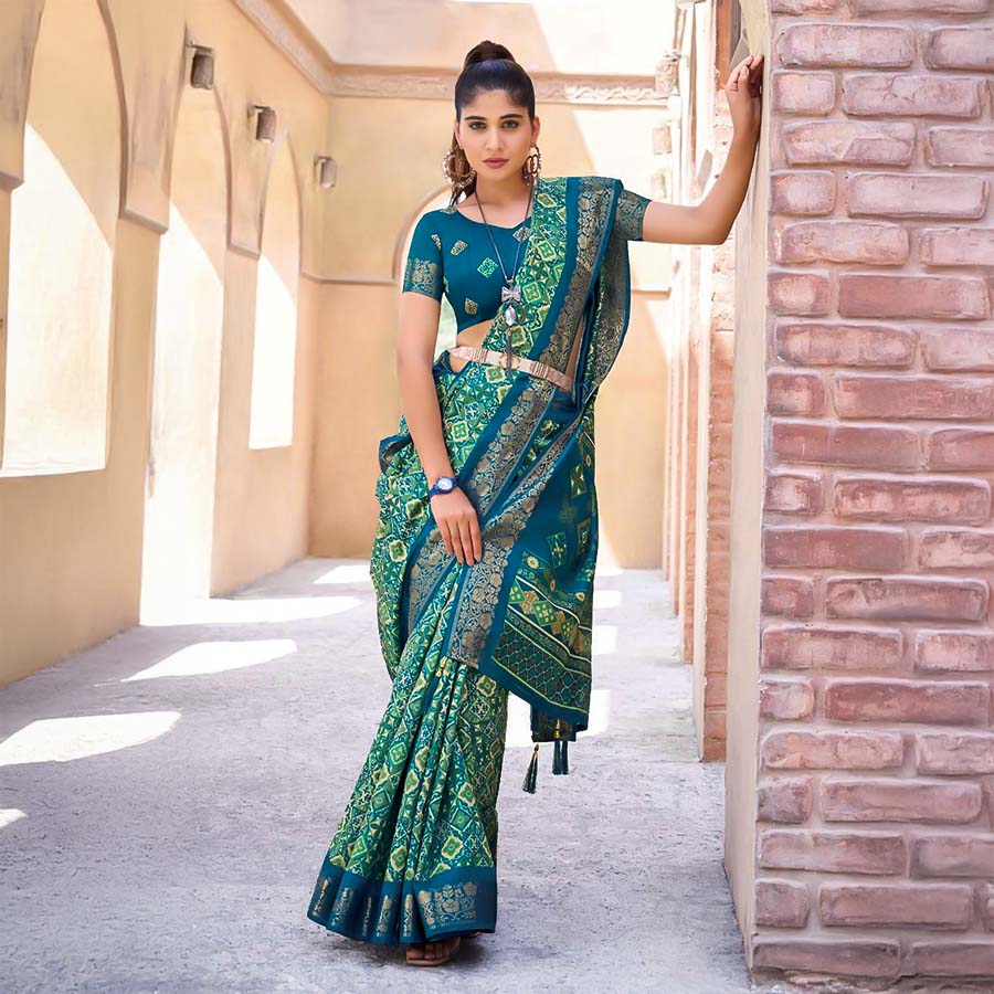 Green  Silk Casual Wear Saree